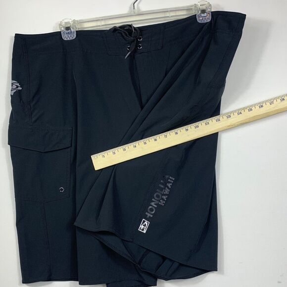 Honolua Mens 42 Boardshorts Black Swimming Bathing Suit Summer Sport Casual - Picture 2 of 10